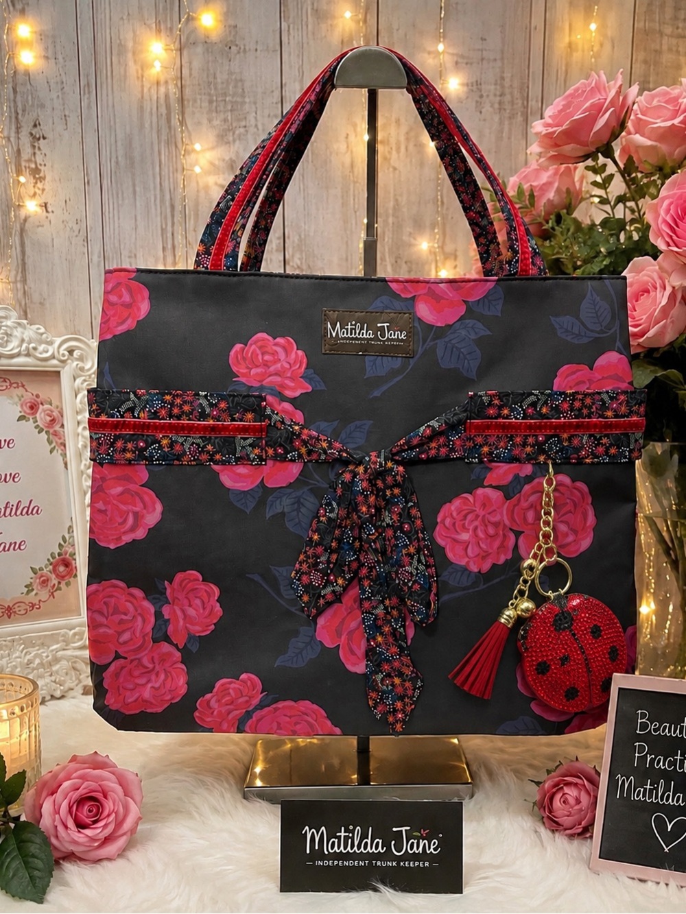 Matilda Jane Floral Tote Bag + Sparkling Ladybug Charm 🐞or your pick of a charm